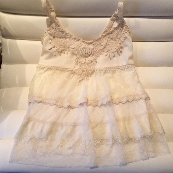 American Rag Tops - American rag lace and crochet tank American Rag Tops - American rag lace and crochet tank
